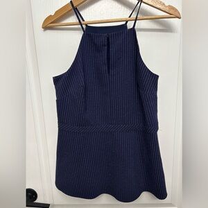 Navy Blue Peplum Banana Republic Blouse